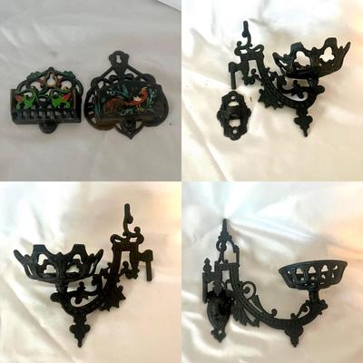 Wrought Iron Wall Mounts for Oil Lamps (UC-MG)
