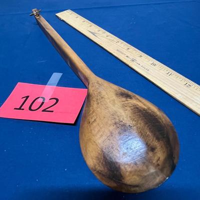 Tole painted wood spoon