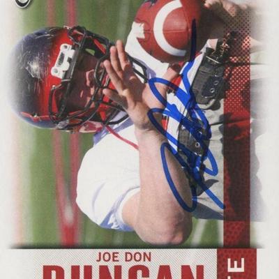 Joe Don Duncan signed trading card