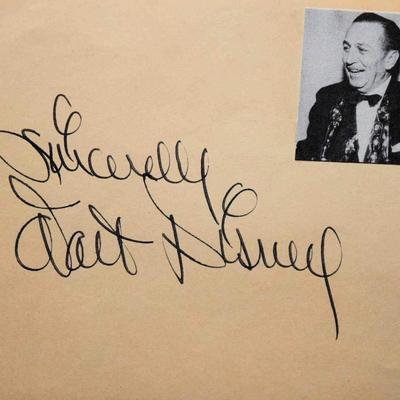 Walt Disney signature slip