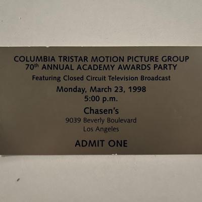 Original 1998 Admission Ticket to 70th Annual Academy Awards Party at Chasen's Restaurant