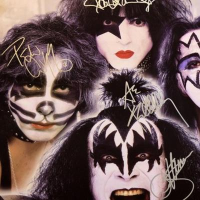 Kiss signed album insert poster