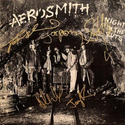 Aerosmith signed Night In The Ruts album 