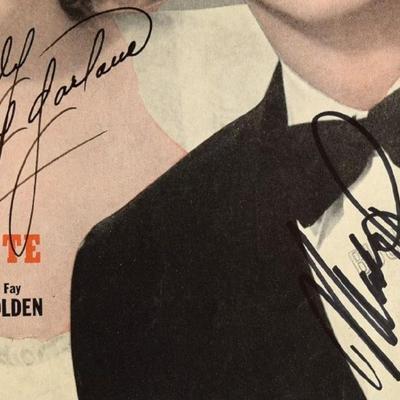Judy Garland & Mickey Rooney signed sheet music