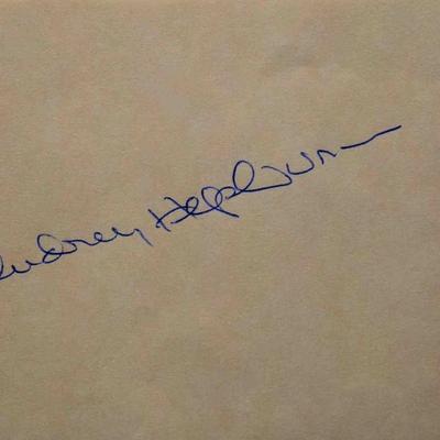Audrey Hepburn signature slip 