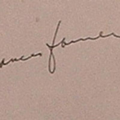 Frances Farmer signature slip 