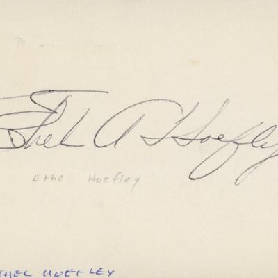 Brig.-Gen. Ethel Ann Hoefly signature cut