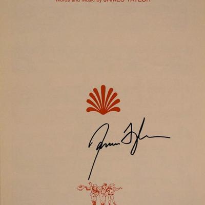 James Taylor signed sheet music 
