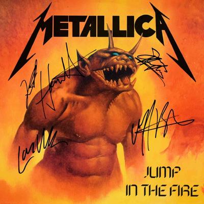 Metallica signed Jump In The Fire album