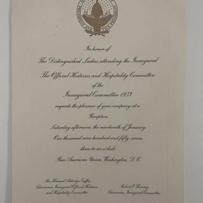 1957 Dwight D. Eisenhower inauguration invitation