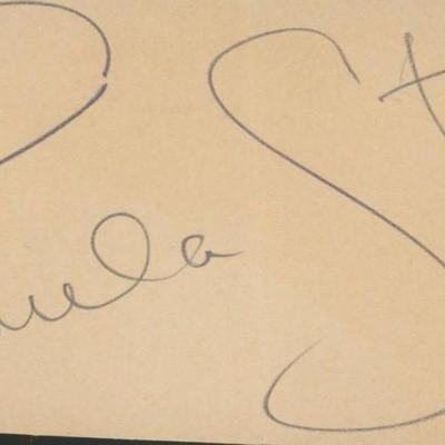 Hopalong Cassidy's Paula Stone signature cut