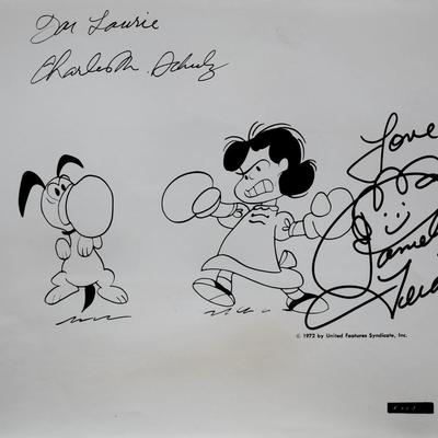 Peanuts signed cartoon still 