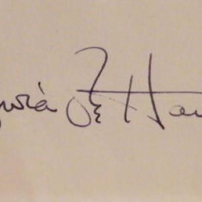 Olivia De Havilland signature slip 