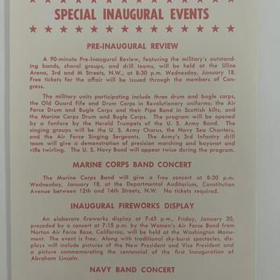1957 Dwight D. Eisenhower inaugural event schedule