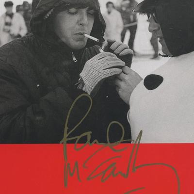 Paul McCartney signed photo
