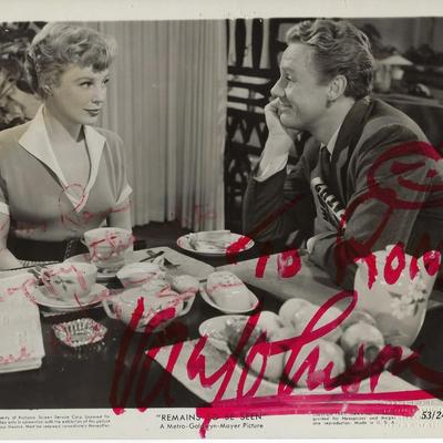 Van Johnson and June Allyson (Spoiled Signature) Signed Photo