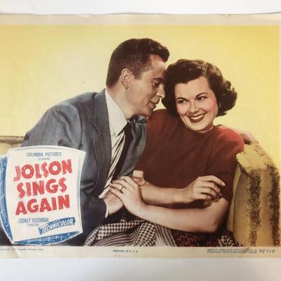 Jolson Sings Again original 1949 vintage lobby card