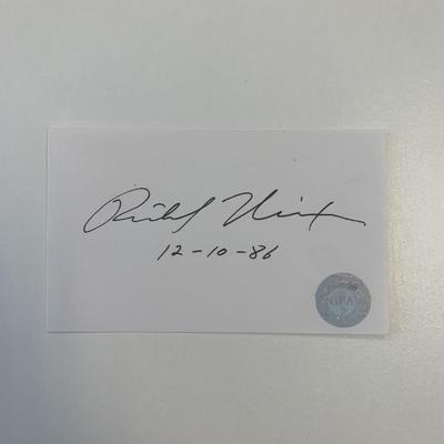 Richard Nixon original signature. GFA Authenticated