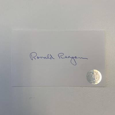 Ronald Reagan original signature. GFA Authenticated