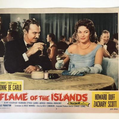 Flame of the Islands original 1955 vintage lobby card