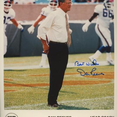 NY Giants Head Coach Dan Reeves signed photo