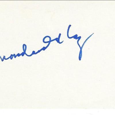 Macdonald Carey original signature 