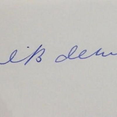 Cecil B. DeMille signature slip 