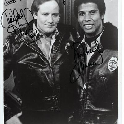 Hill Street Blues Charles Haid and Michael Warren Signed Photo