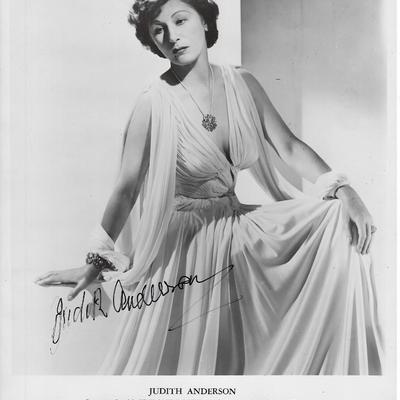 Judith Anderson Signed Photo