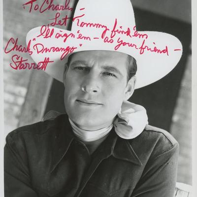 Charles Starrett signed photo
