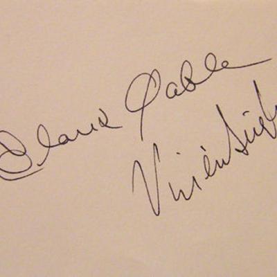 Clark Gable and Vivien Leigh signature slip 
