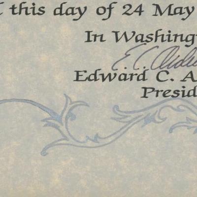 Edward C. Aldridge Jr. signed letter