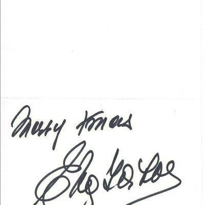 Eva Gabor signed Christmas card