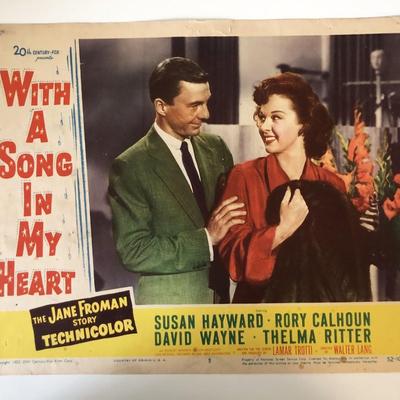 With a Song in My Heart original 1952 vintage lobby card