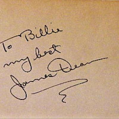 James Dean signature slip 