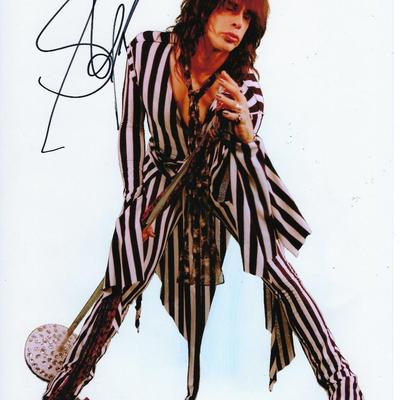 Steven Tyler signed Aerosmith photo