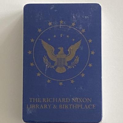 The RIchard Nixon Library & Birthplace seal playing cards