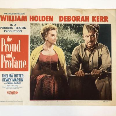 The Proud and Profane original 1956 vintage lobby card
