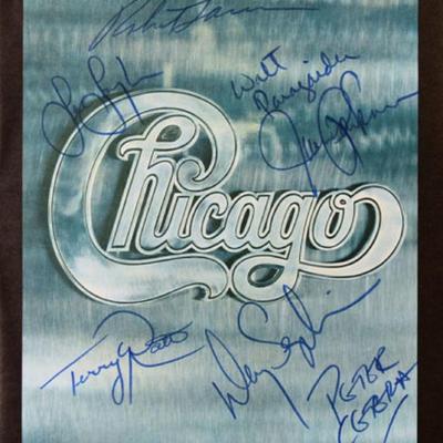 Chicago signed album insert poster