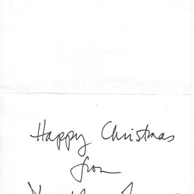 Dudley Moore signed hand drawn Christmas Card