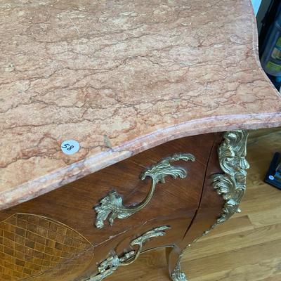 Antique Marble Top Foyer Table