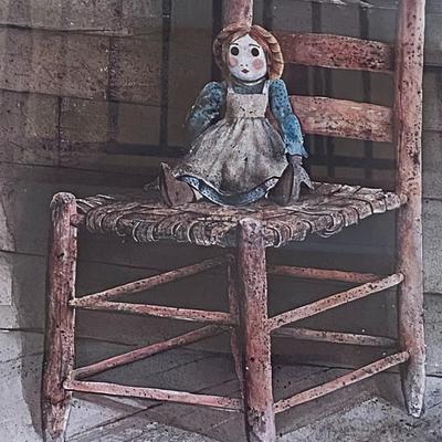 Framed Mountain Doll Print, Signed (?)