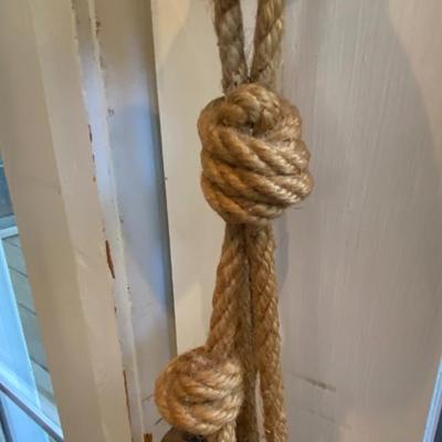 Rustic Wooden Bells with Rope Lot One