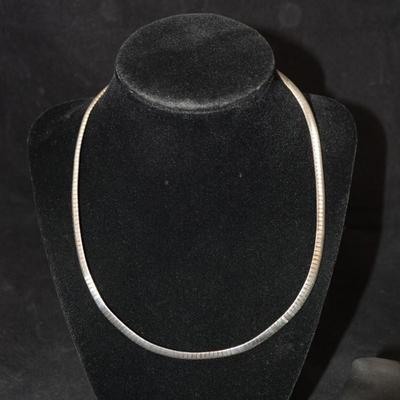 Heavy 925 Sterling Omega Chain Necklace 18