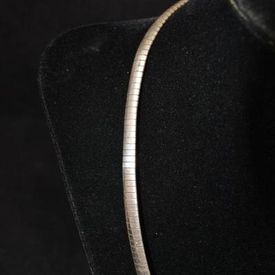 Heavy 925 Sterling Omega Chain Necklace 18