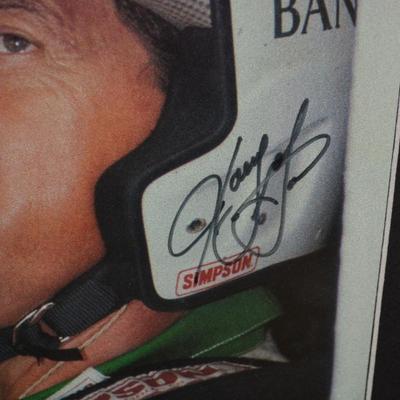 Un-Authenticated Framed & Matted Nascar Driver Harry Gant Photograph 21.5