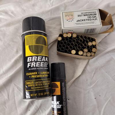 357 brass and 2 cans of break free