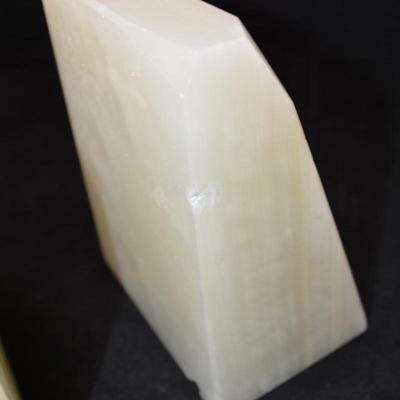 Set of 2 White Onyx Bookends 6