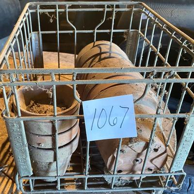 Vintage Milk Crate and Pots