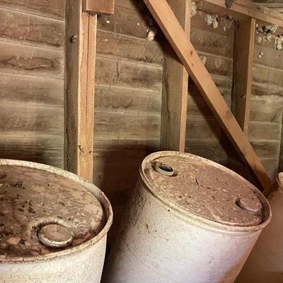 4 Plastic Barrels
